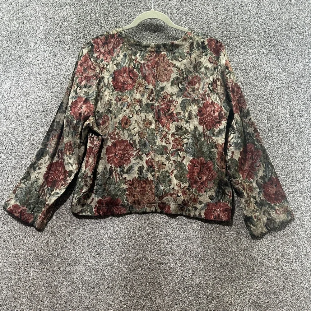 Vintage Cheltham Crossing Lightweight Jacket Womens 16 Floral‎ Button Up Cottage
